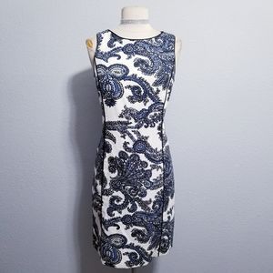 Talbot's paisley print career sleeveless dress 6P